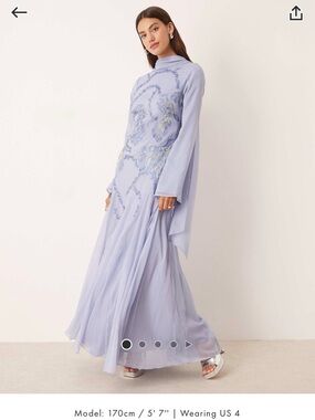 ASOS Lilac Embroidered Maxi Dress